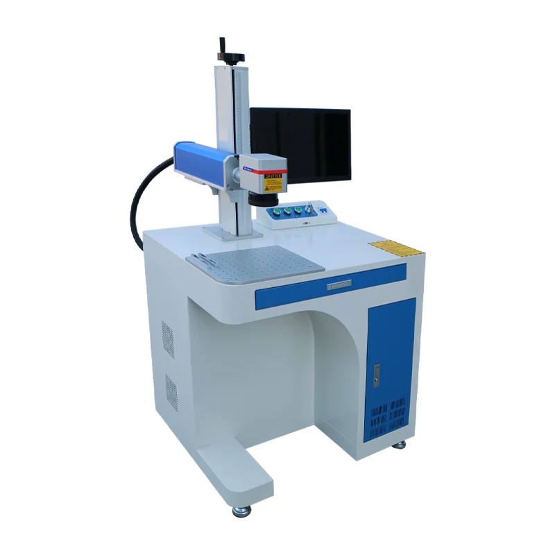 Wholesale Customize Cabinet 30w 50w Fiber Mark Laser Marking Machine with Rotary