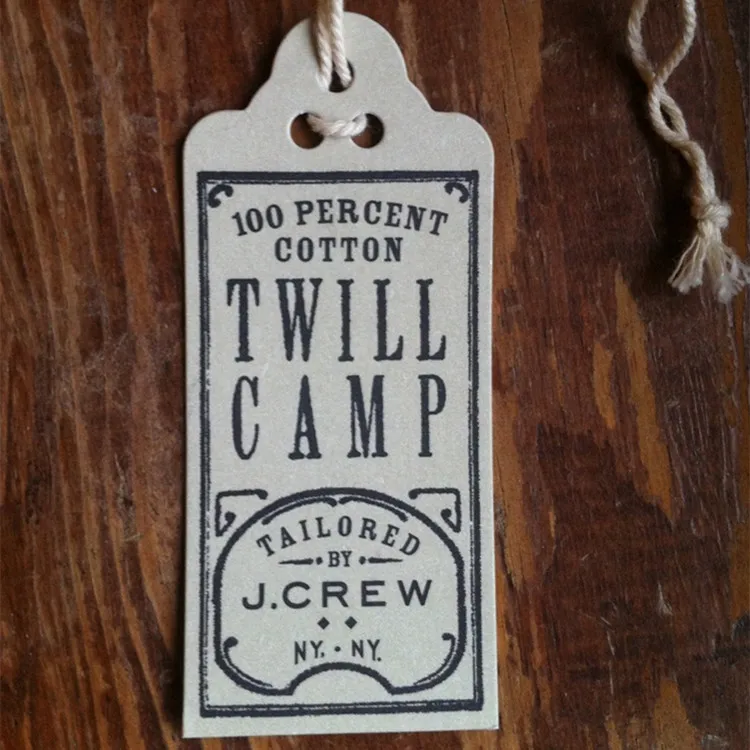 
Factory Price Paper Hang Tag Swing Tag for Clothing Custom Plastic Garment Tag 