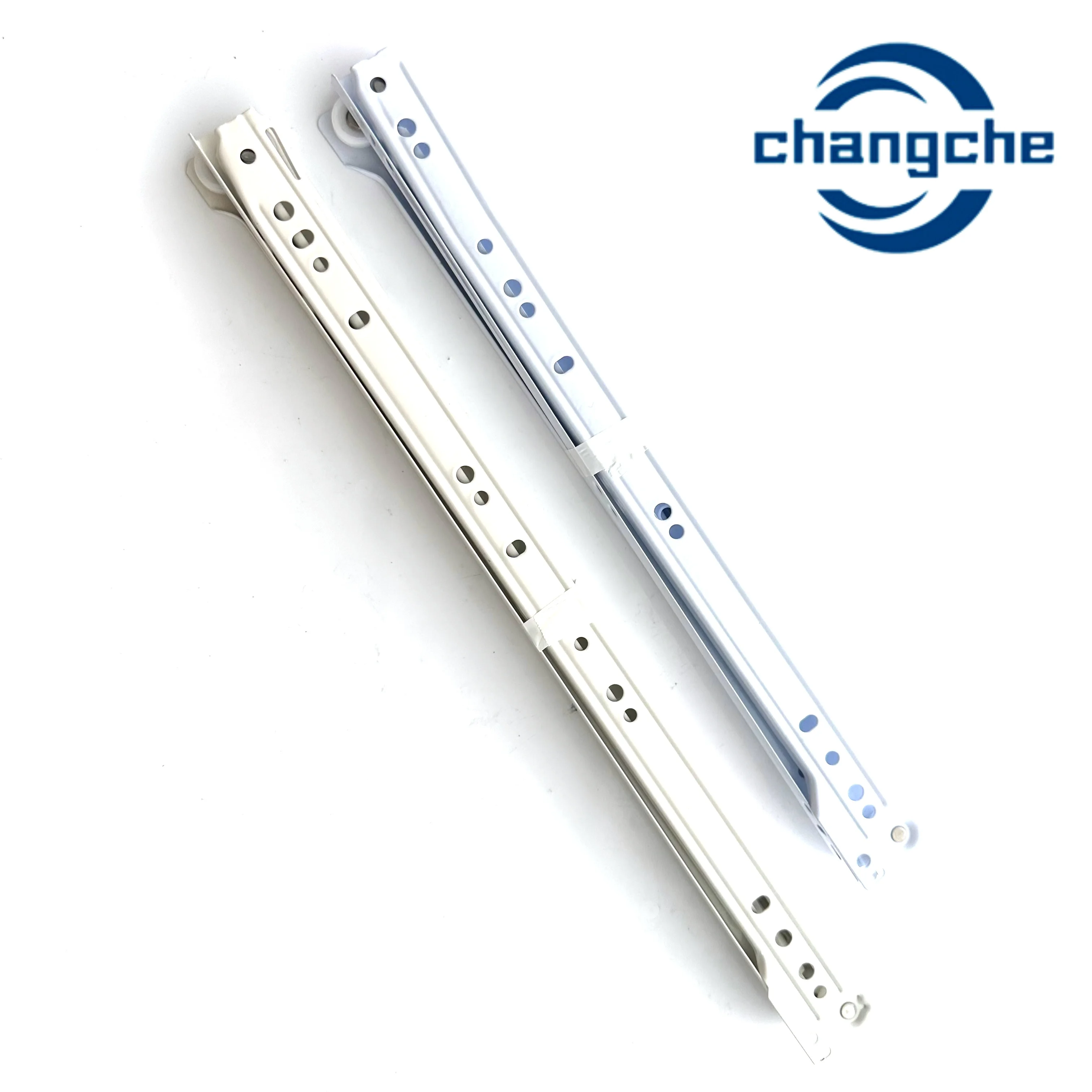 Furniture Accessories Telescopic Channel Rainbow Plating Steel Drawer Slide Kitchen Nylon Wheel Roller drawer slide rail