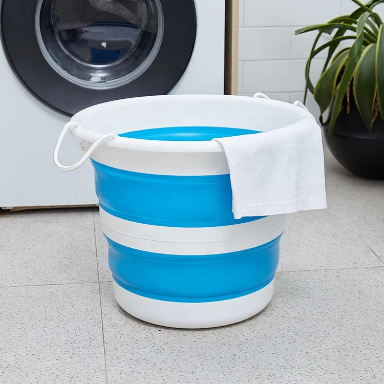 30L Free standing  Collapsible Large Clothes Basket with Easy Carry Extended Handles for Clothes Toys Grey Laundry Hamper