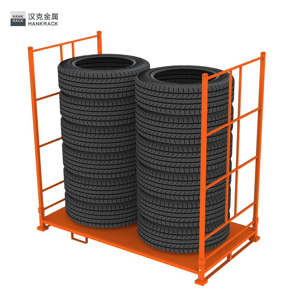 H MODEL FOLDINGTIRE RACK foldable Truck and bus tyres folding rack