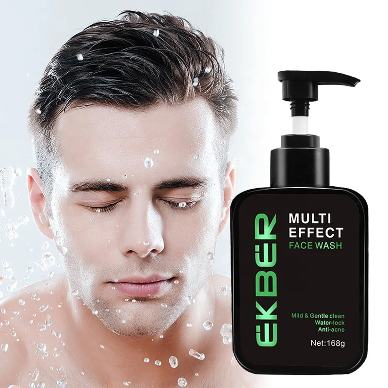 Private Label Multi Effect Face Wash For Oily Skin Vegan Anti Acne Exfoliating Men Face Wash