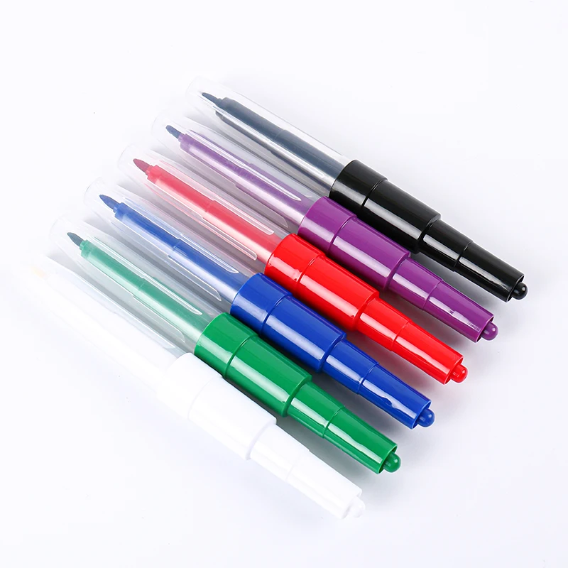 Factory Selling Six Color Drawing Toy Felt Tip Spray Air Brush Color Pen Blow Art Marker for Art Painting Graffiti