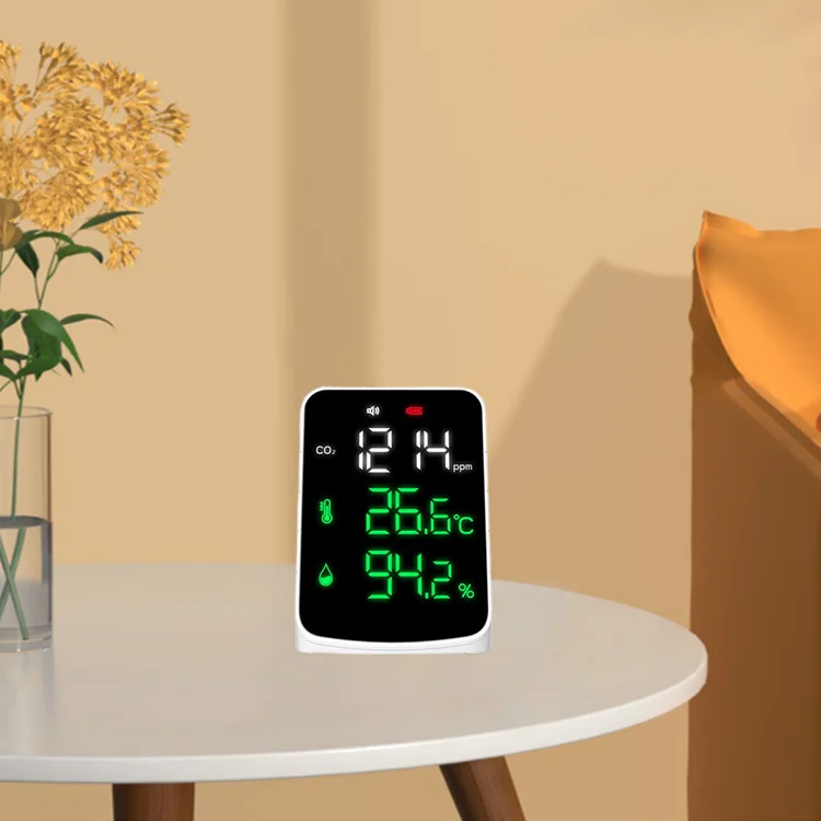 3 in 1 detector NDIR auto mini indoor battery 1200mAh Indoor USB rechargeable NDIR sensor mini carbon dioxide CO2 monitor