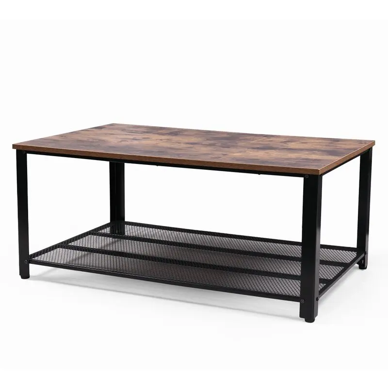 Лидер продаж, деревянная домашняя мебель от производителя, Классический журнальный столик из МДФ с металлической рамой для хранения