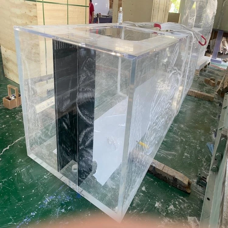 Low price transparent top filter aquaponics farming home decoration fish tank stone