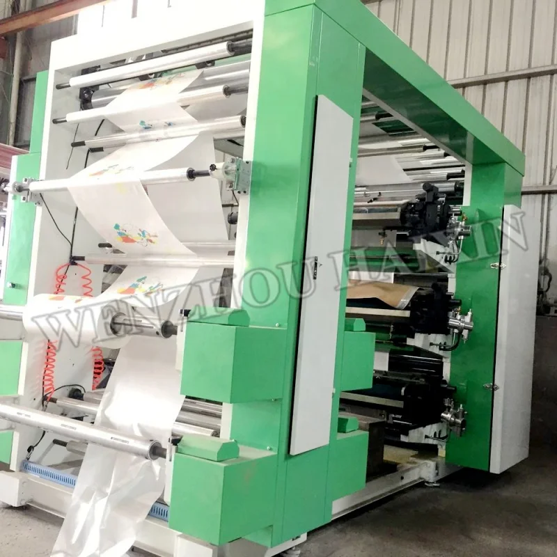 6 color large format flexographic printing machine paper bag printing machine