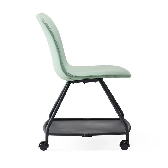 pu leather upholstery office and school conference meeting training room chair with wheel and writing pad