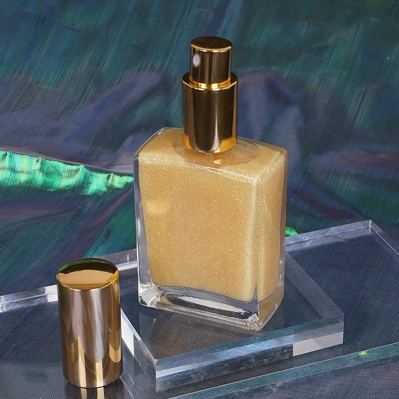  Wholesale Private Label Makeup Custom Vegan Glitter Liquid Highlighter Skin Body Shimmer
