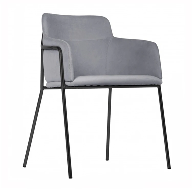 
Manufacturer hot sale dining room furniture luxury contemporary italian velvet metal legs chair for dining 