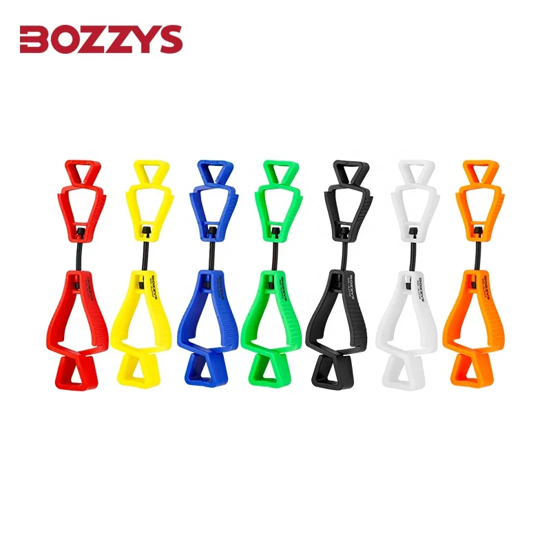 BOZZYS Anti-Lose Non-Slip Plastic Safety Work Glove Clips for Safely Securing Gloves