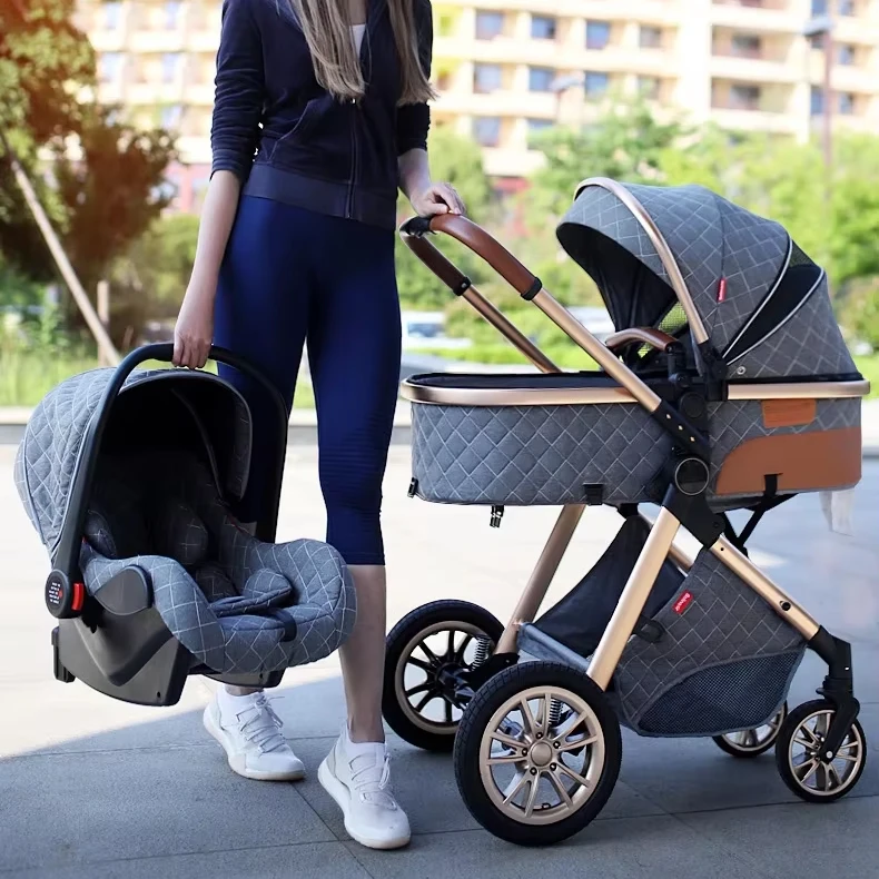 new travel Oem Stroller Pushchair Folding Kid Stroller Baby Stroller 3 In 1