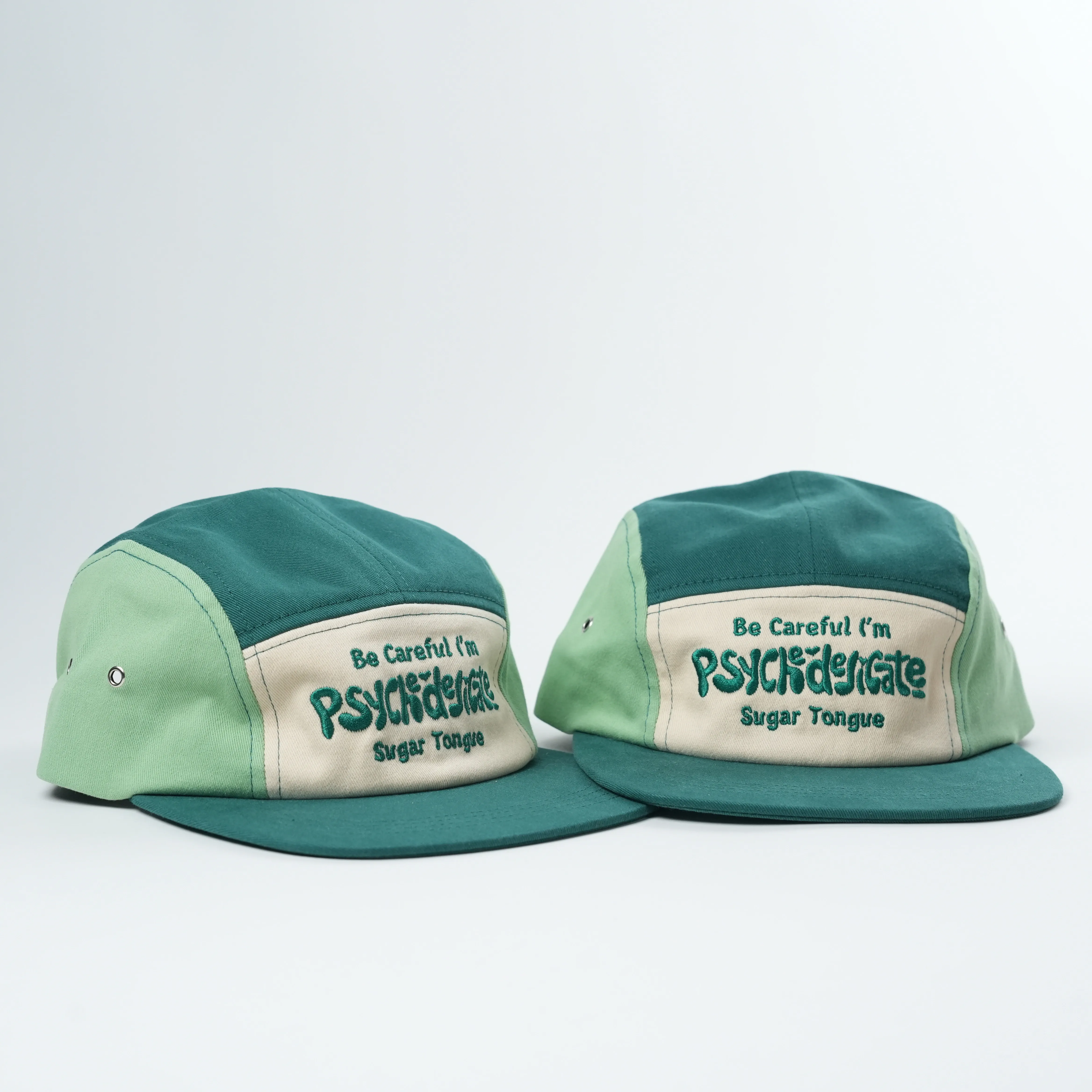 High Quality Custom Embroidery Logo 5 Panel Cotton Material Unstructured Camp Cap