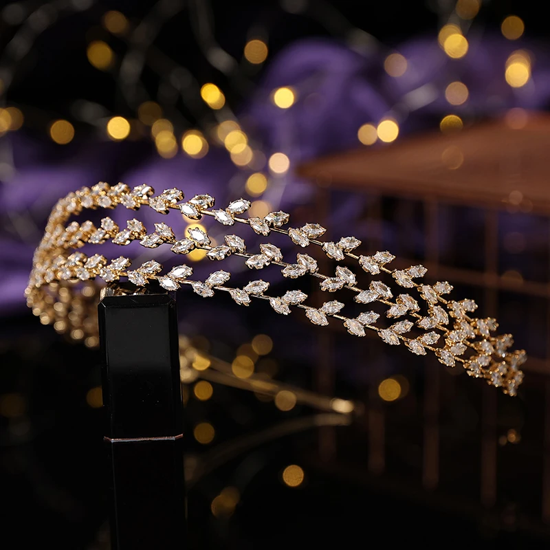 Hair Beads for Brides Crowns and Simple Tiaras Crystal Wedding Hair Accessories  Rhinestone Headpiece For Women BC6869