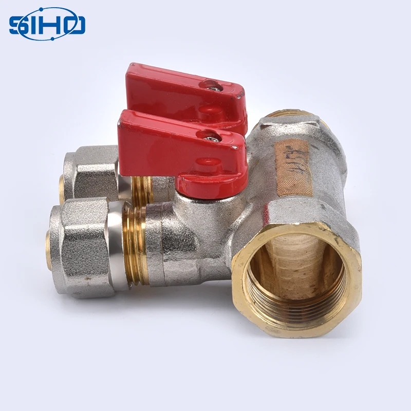 Water 2 Ways Manifolds Fittings High Pressure Safety Brass Floor Heating Parts Drain Manifold /brass Manifold/manifoldfor CN;ZHE