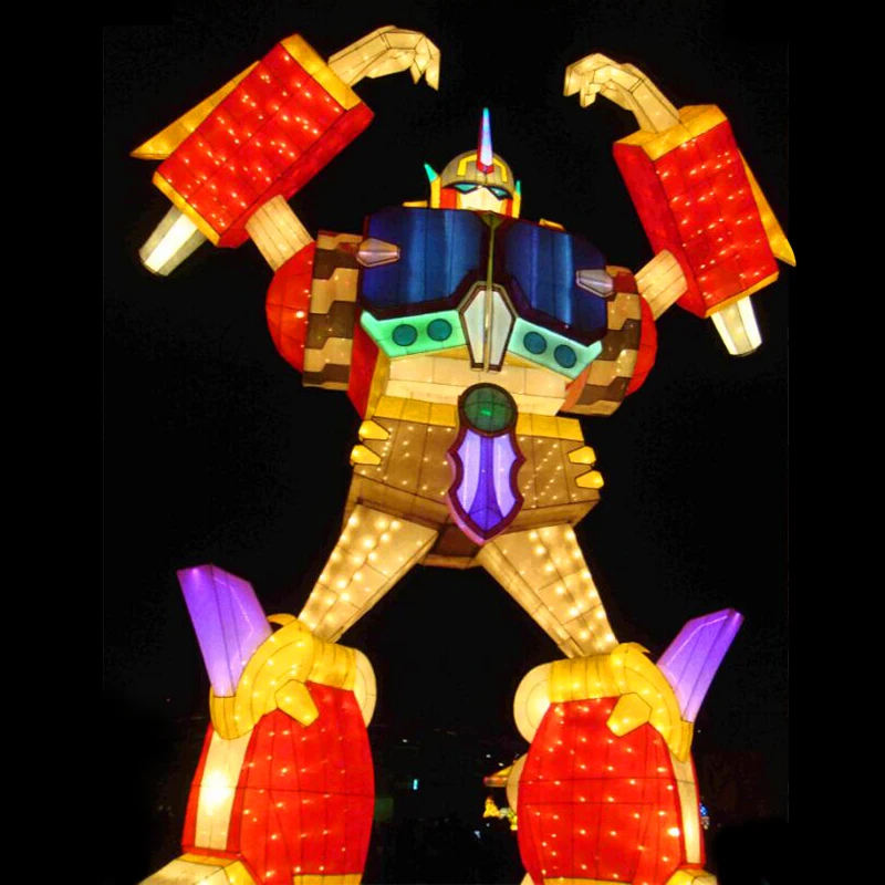 Decorative Lighting Robots Lamps Christmas Festival Lantern Outdoors Animals Motif Lights Decoration Cartoon New Year