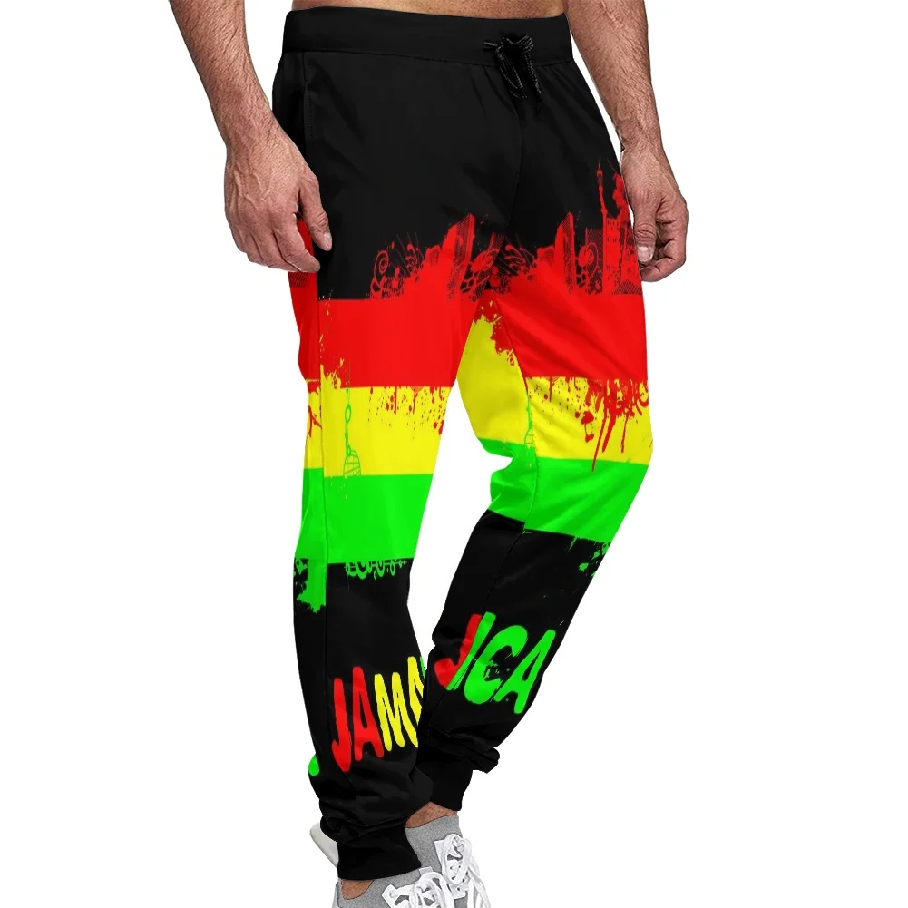 Jamaica Rasta Reggae мужские брюки спортивные повседневные длинные для фитнеса классные стильные красочные дышащая мужская одежда
