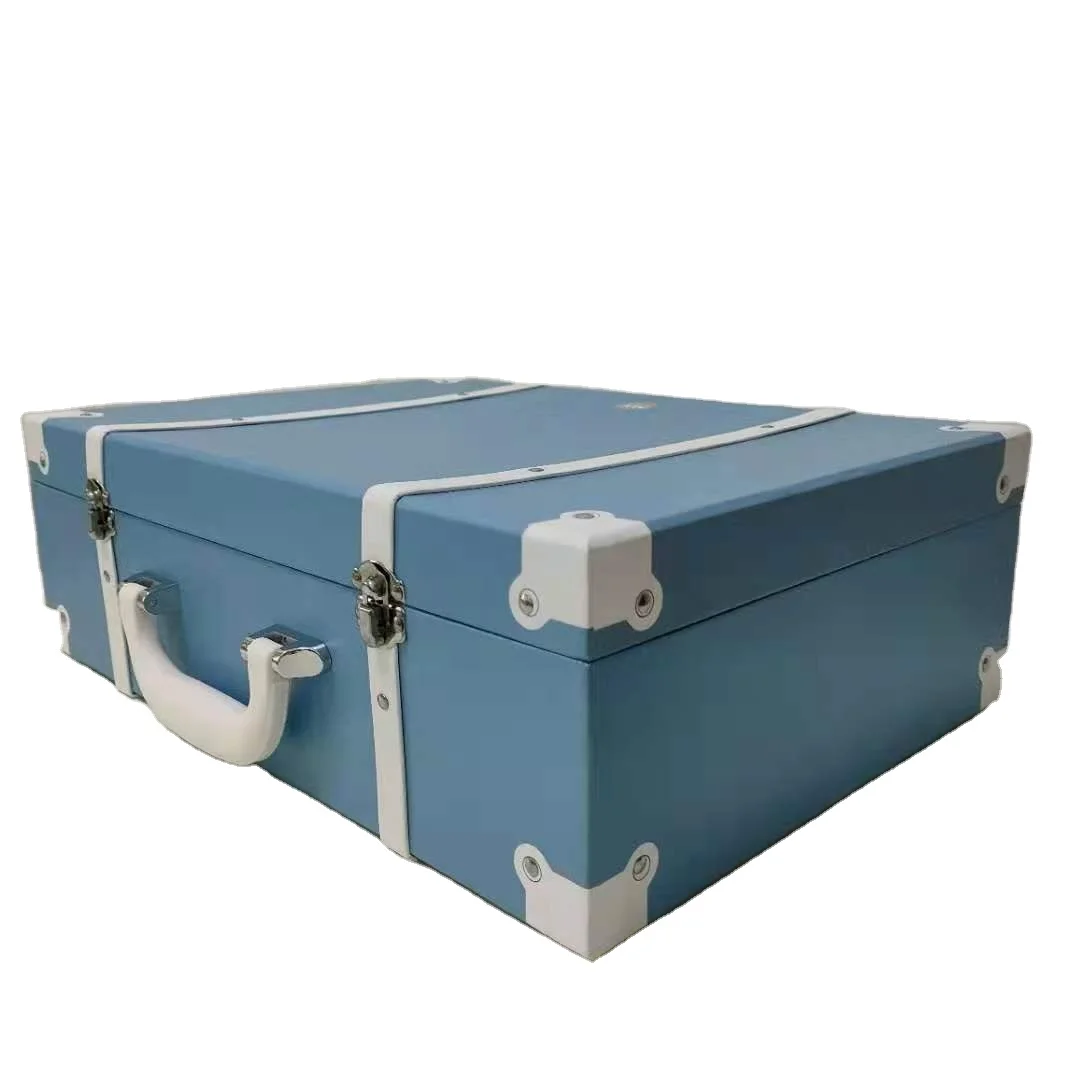 Hot-selling Decorative New Paper Suitcase Gift Boxes With metal handle
