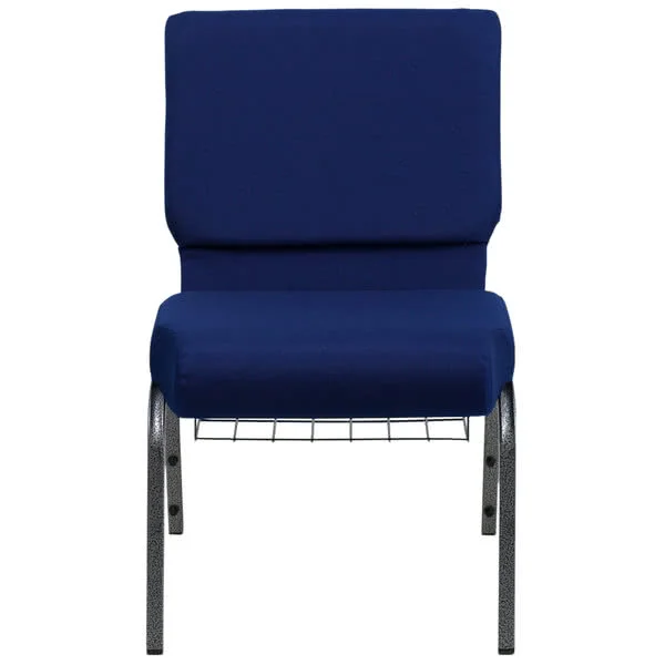 Темно-синий металлический церковный стул от производителя