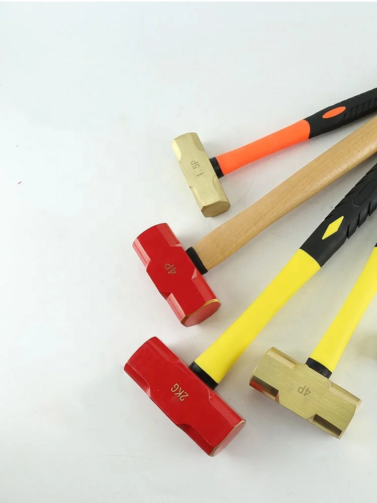 High Quality Beryllium Copper Alloy Brass Aluminum Bronze Safety Hammer Non Sparking Hammer Sledge
