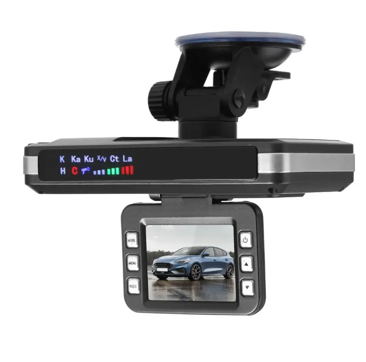2 in 1 360 Degree  Auto Radar Detectors Camera HD Dash Cam G-Sensor Safety Anti Police Speed Control Vehicle Radar Detection
