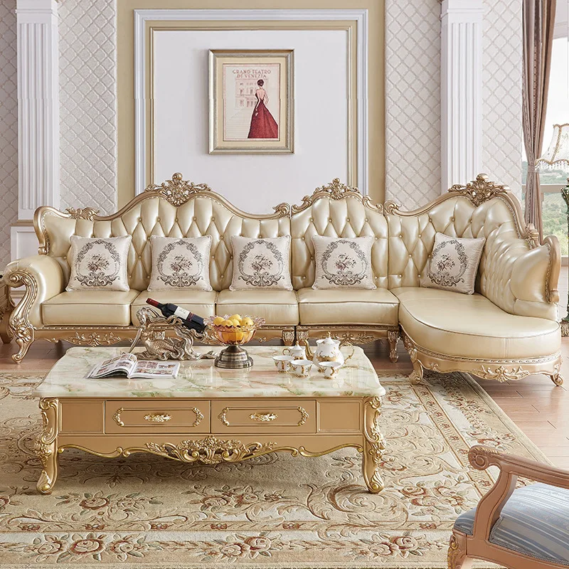 Most popular antique sofa manufacturers European style classic fabric Dubai wholesale couch living room sofa