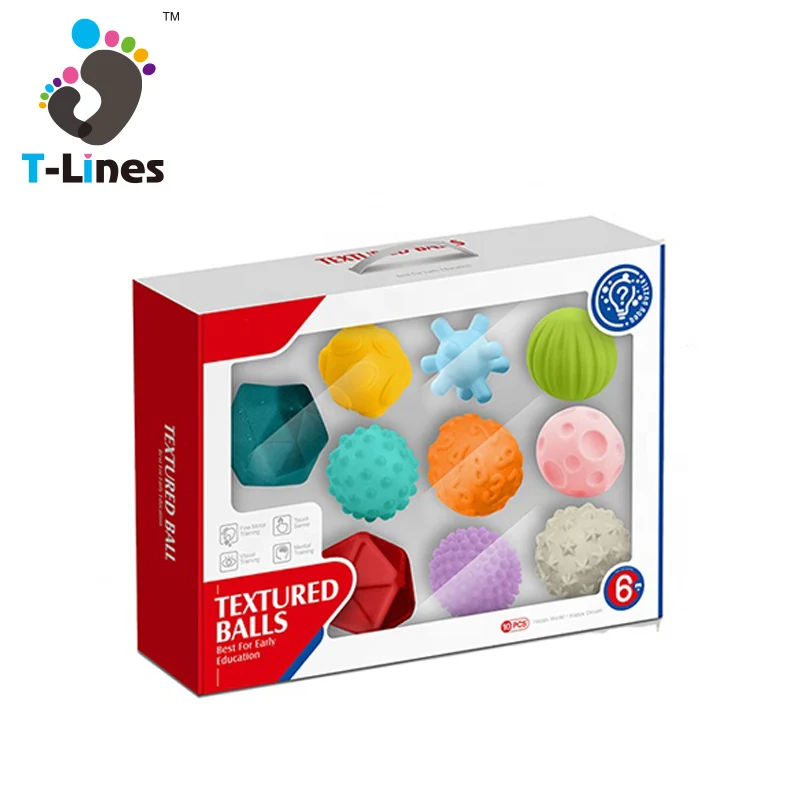 Популярные детские текстурированная прикосновения и захватить тренировочные мячи игровой набор игрушек для сенсорных Играя с 10 шт.
