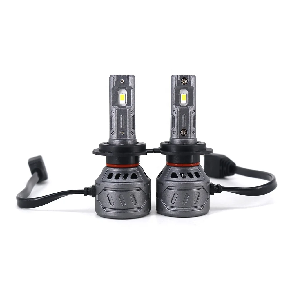 LANSEKO competitive price led P1 H4 H7 9005 9006 9012 HB3 HB4 5000LM super bright car led headlight bulbs with fan