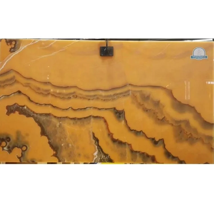 16 mm Mexico Orange Yellow Honey Onyx marble stone slab and Onyx Slab