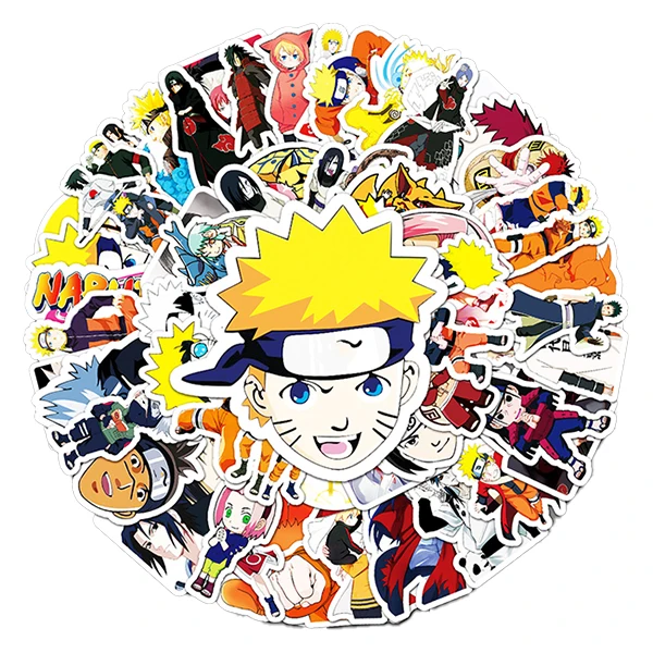 62 шт. аниме Narutos Ninja Kakashi мультфильм Граффити водонепроницаемый Декор скейтборд виниловые наклейки
