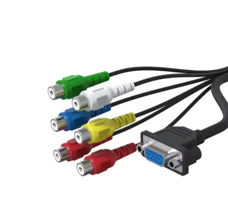 New Style Products HD MI Male to Male Video din 10 Pin to 3 4 5 6 RCA Audio Cable flat av cable 10 pin mini Converter