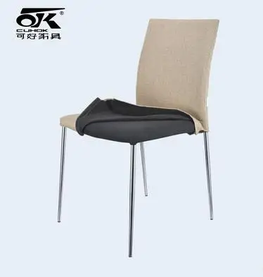 Wholesale Nordic Creative Modern Fabric Kitchen Chair Conference Comfortable Stainless Steel Dinner Chair