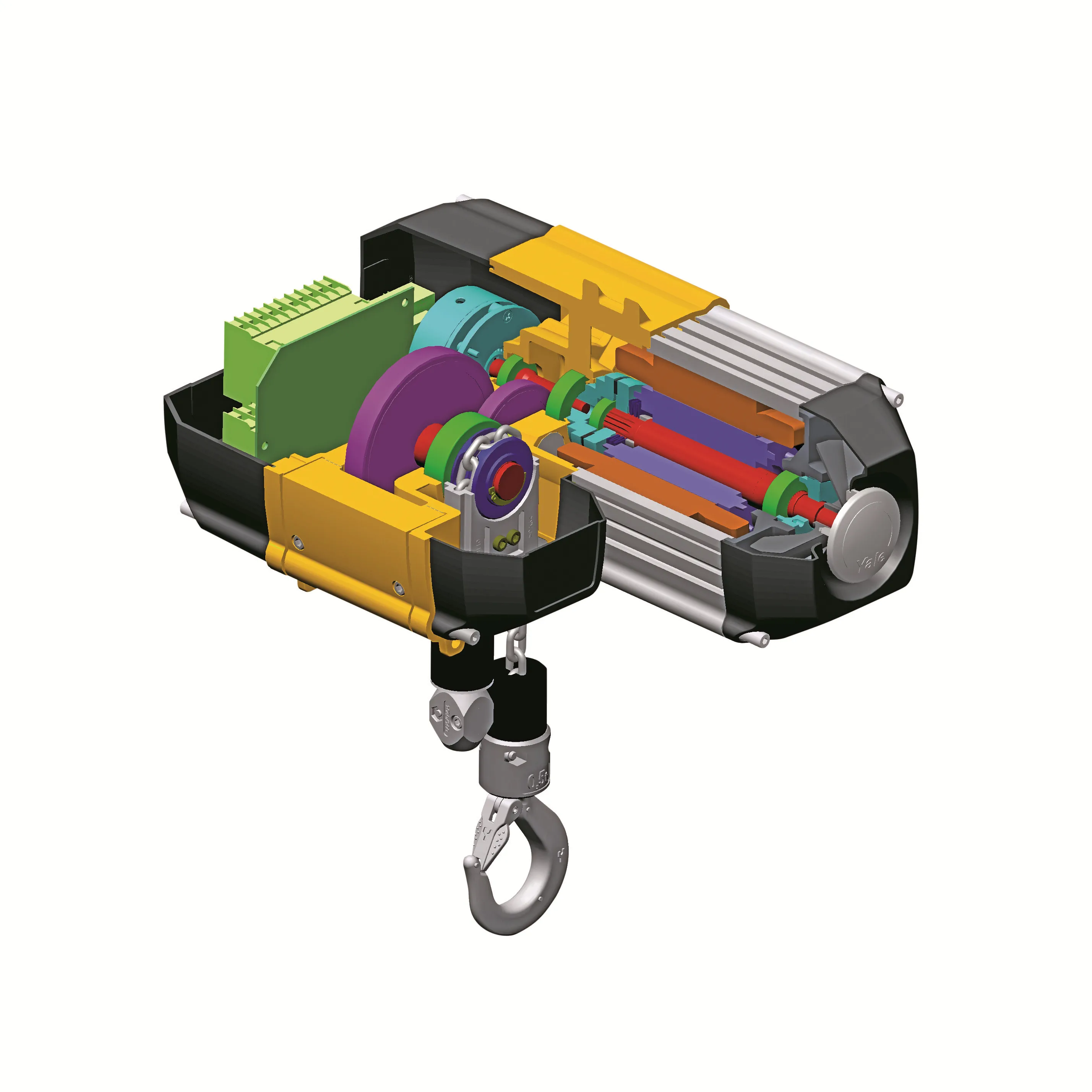 New technology easy install Yale CPVF integrated electric Yale chain hoist for sale 250kg 500kg 1 ton 2 ton 5 ton
