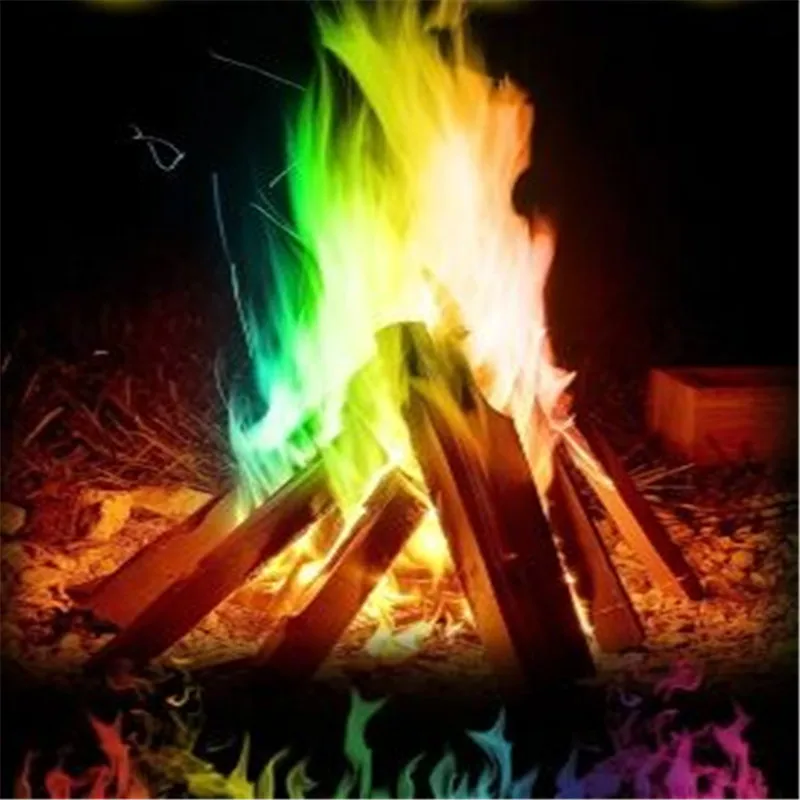 30G Colorant Wood Burning Color Fire Flame Mystical Fire Camping Pouches Art Color Changer Powder Colour Fire Magic