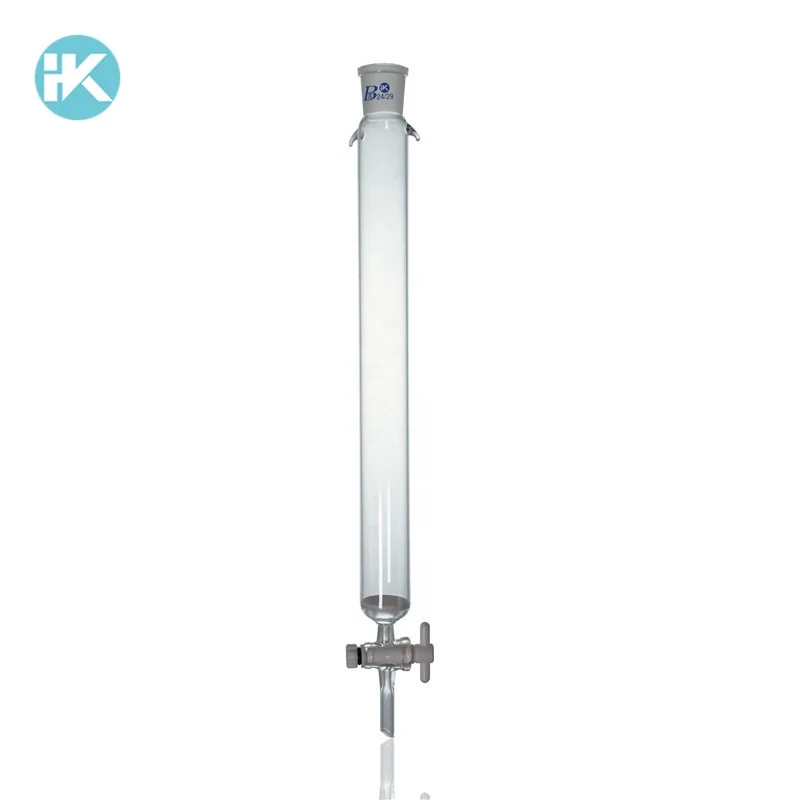 Glass Fritted Chromatographic column with PTFE stopcock female joint socket