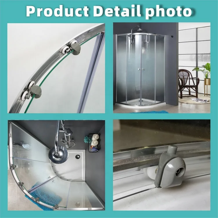 Factory direct cheap quadrant chrome sliding shower door most popular shower cabin bathroom shower room