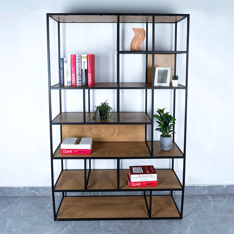 Modern Simple 180cm Book MDF Board Shelf For Living Room