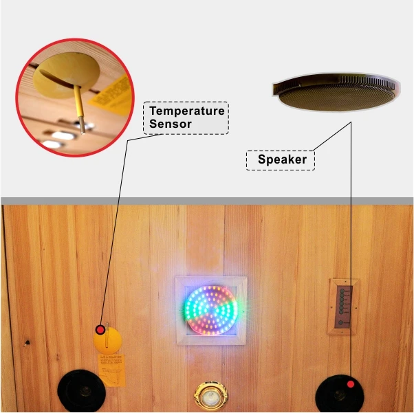 Factory Price Canadian Hemlock Wooden 2 Person Home Far Infrared Dry Sauna Room