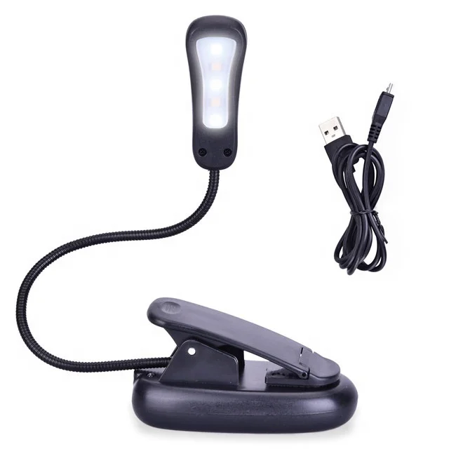 Book Light Eye-Care Clip Warm USB rechargeable book light