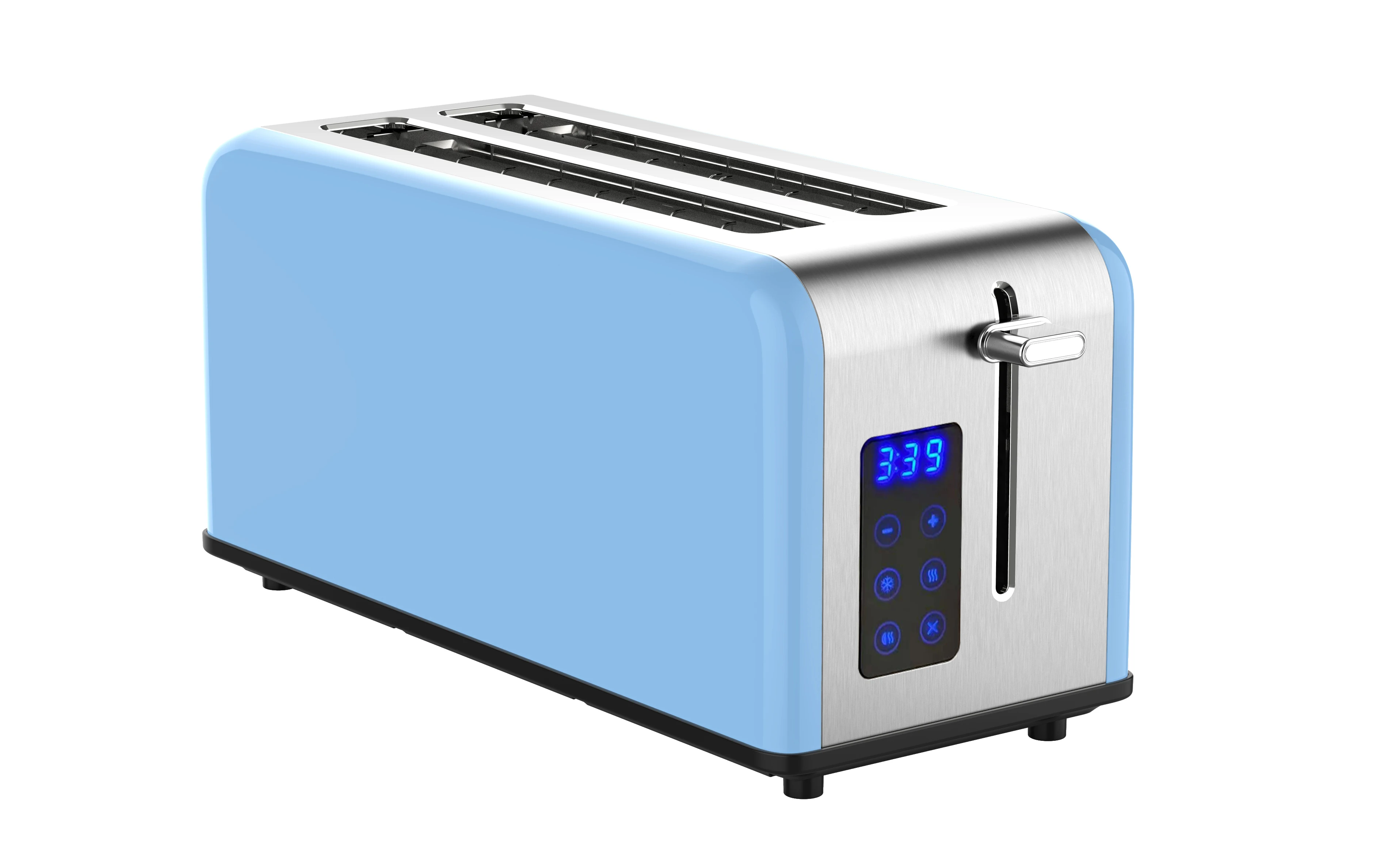 Stainless Steel Small Kitchen Appliances Factory Long 4 Slice Retro Style Hot Sale Toaster with Dust Sale