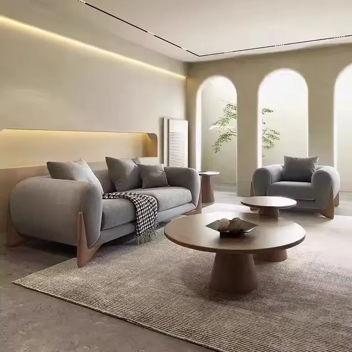 Nordic living room fabric sofa Modern creative cashmere sofa combination