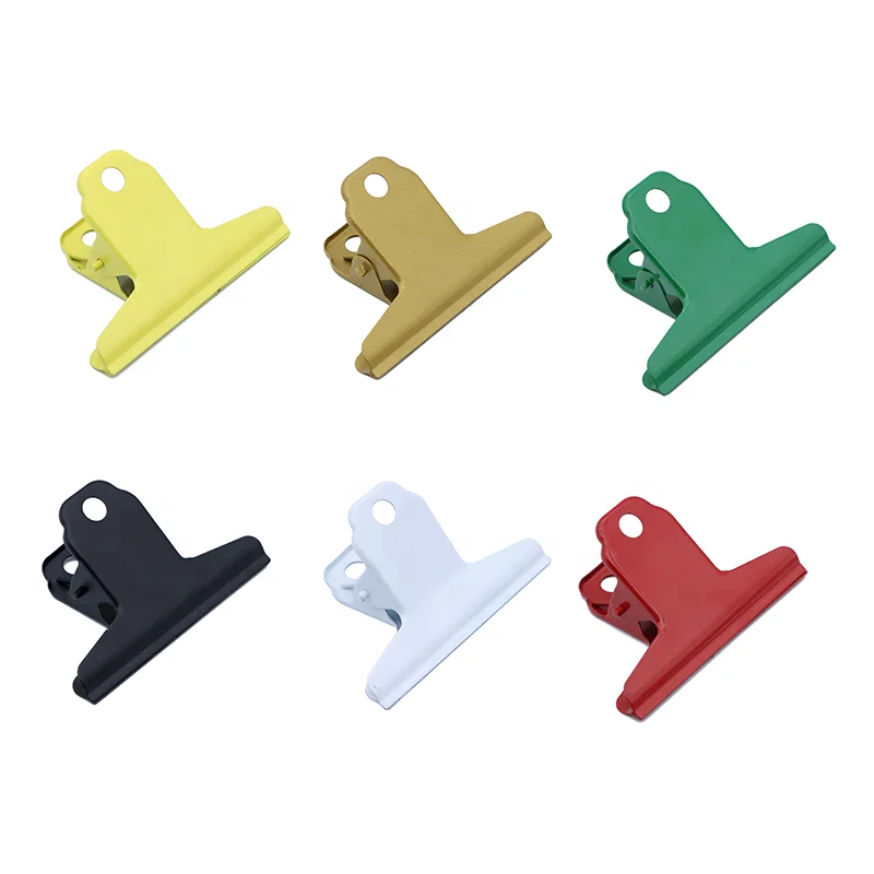 Custom different colors 75mm metal jumbo giant bulldog clip