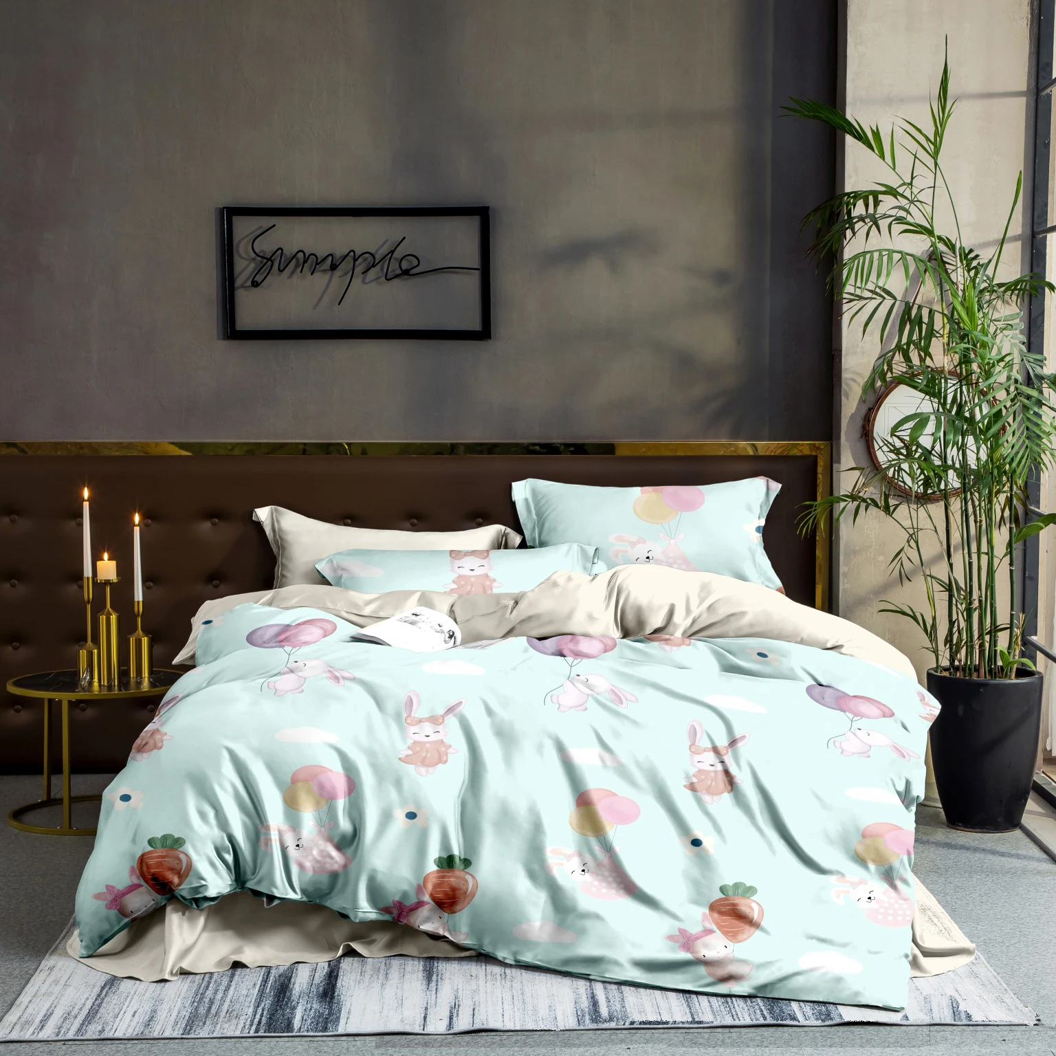 Hot Selling Lyocell Bed Quilt Cover Set Modal Bed Linen Guangzhou Sheets for Bed