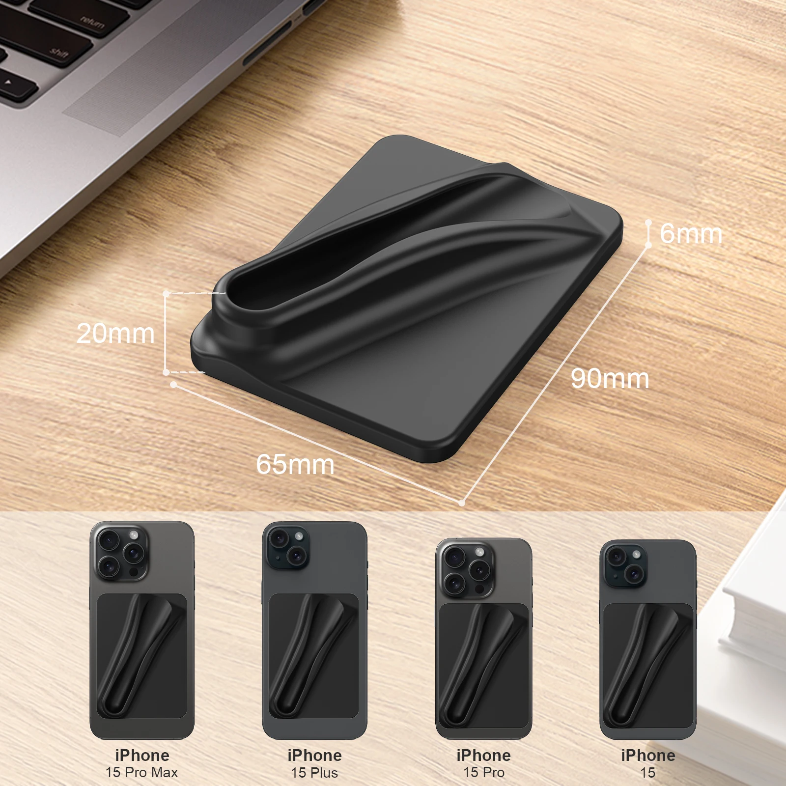 Silicone Adhesive Sticker for Peptide Lip Treatment Universal Peptide Lip Tint Gloss Holder Magnetic Lipstick Phone Accessories