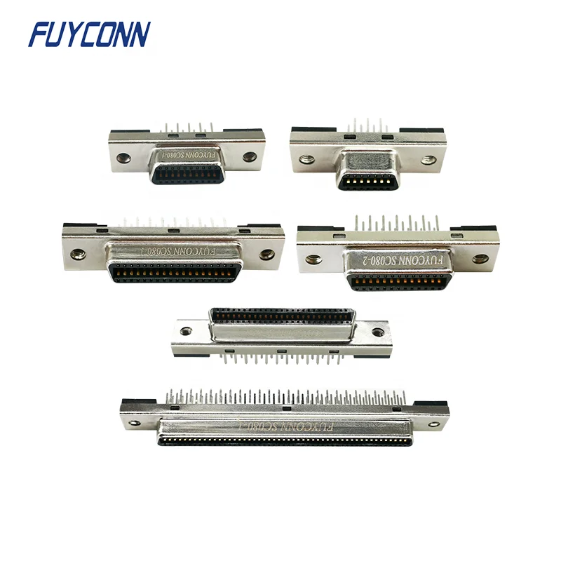 SCSI 14pin 20pin 36pin 50pin 68pin 100pin разъем сервопривода, Mini D лента MDR прямой PCB SCSI разъем с шагом 1,27 мм