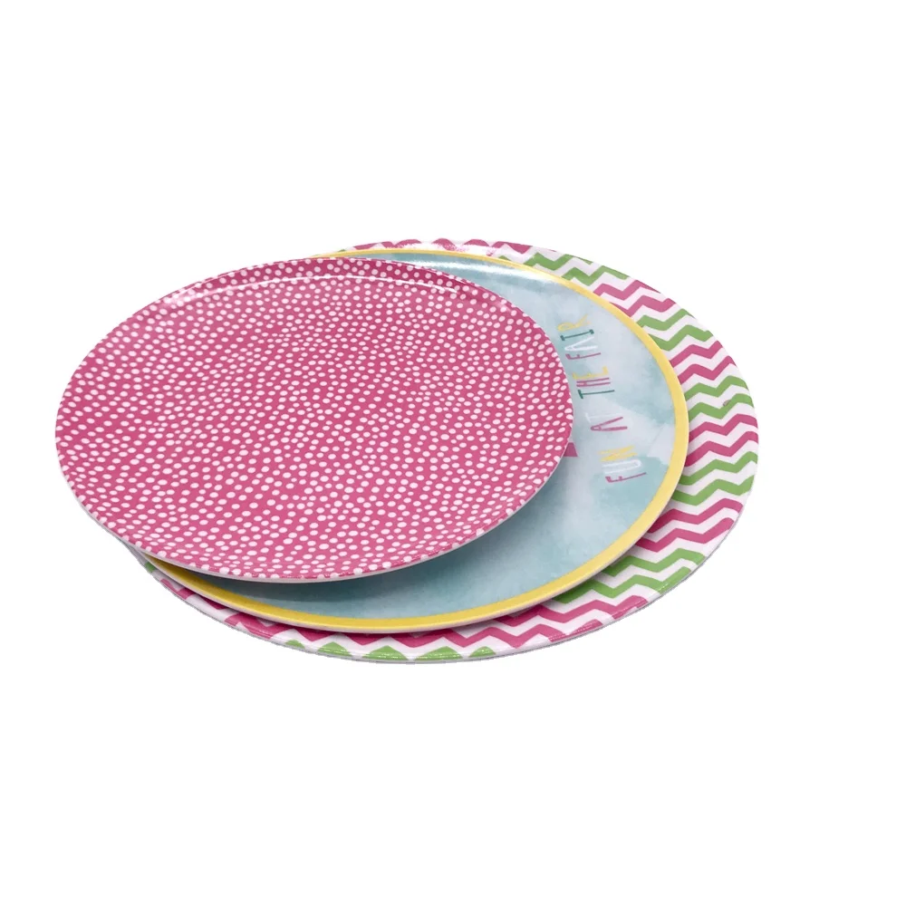  wholesale price factory custom print 6 7 8 9 10 inch melamine plates sets