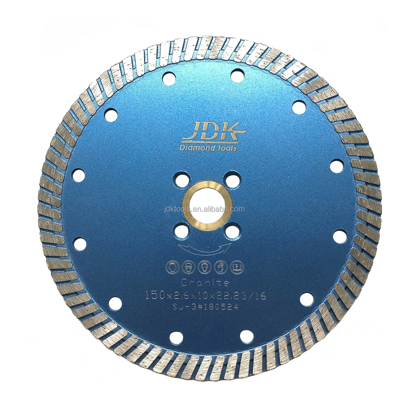 JDK 6 inch Turbo diamond saw blade/cutting disc For granite using