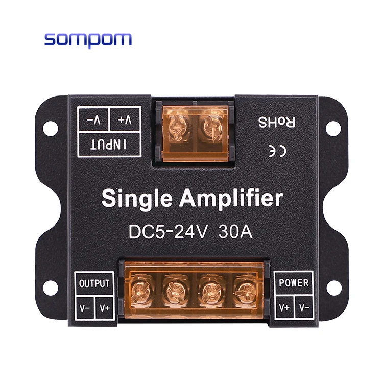 Single Amplifier DC 12V 24V Dimming Switch Controller 30A for LED Light Strips