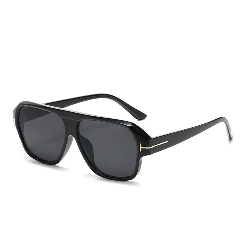 Famous Brand Sunglasses Women 1:1 Designer Unique Luxury Flat Top Black Cool Shades Pink Transparent Frames Lens