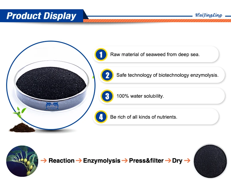 Water Soluble Seaweed Extract Agriculture Natural Organic Fertilizer Bulk Seaweed Powder